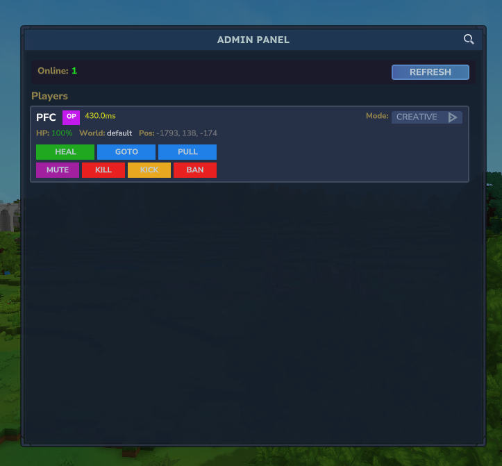 Hytale Admin Panel